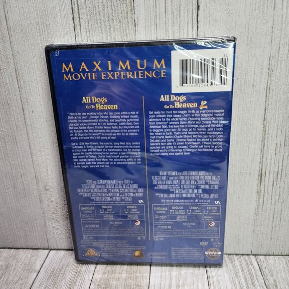 All Dogs Go To Heaven - Double Feature 2-DVD Set 2008 - Brand NEW! - Picture 3 of 4